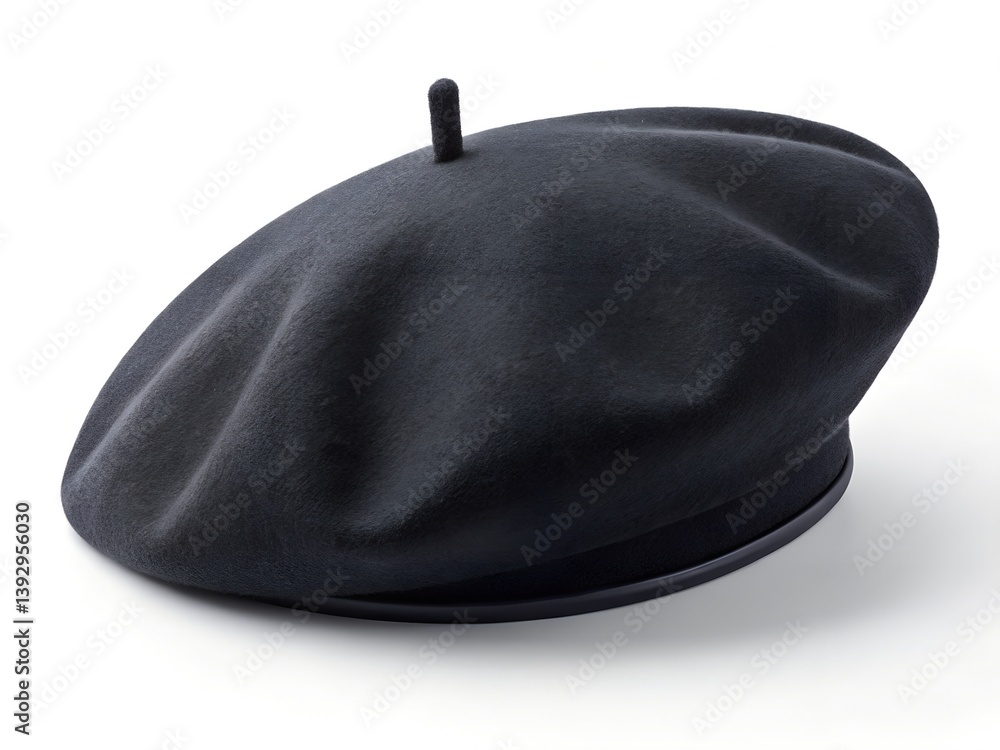 A black leather baseball cap with a visor, designed for winter sports, featuring a stylish, warm, and isolated headwear accessory A black leather baseball cap with a visor, designed for winter sports, featuring a stylish, warm, and isolated headwear accessory