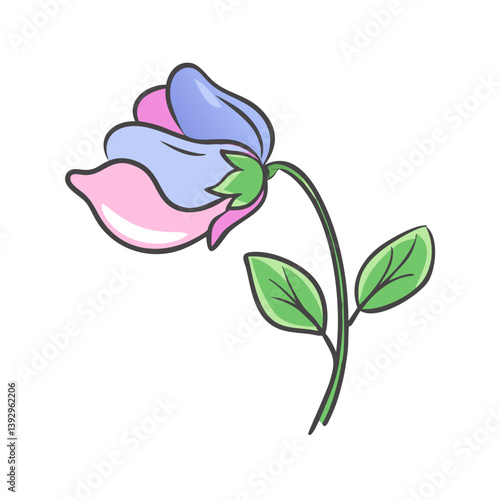 sweet pea flower icon, sweet pea flower vector illustration-simple illustration of sweet pea flower, perfect for sweet pea flower logos and icons