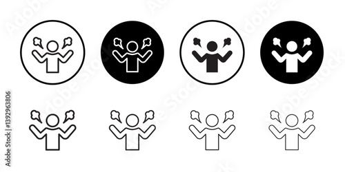 Angry person icon vector logo set collection for web app ui