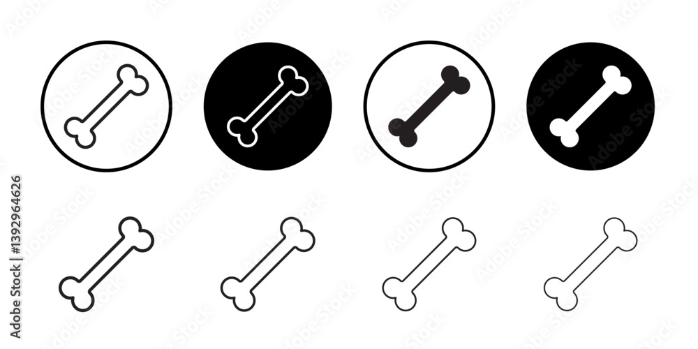 Bone icon vector logo set collection for web app ui Bone icon vector logo set collection for web app ui
