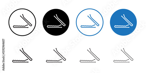 bobby pins icon vector logo set collection for web app ui