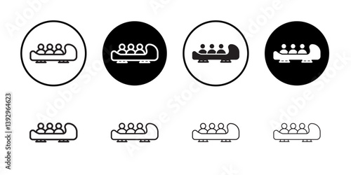 Bobsleigh icon vector logo set collection for web app ui