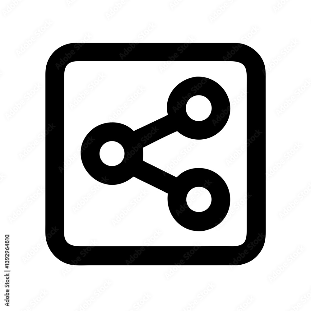 Share Node Symbol Representing Content Sharing Icon Design Share Node Symbol Representing Content Sharing Icon Design