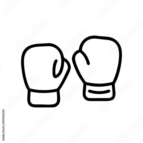 Boxing gloves icon on a white background