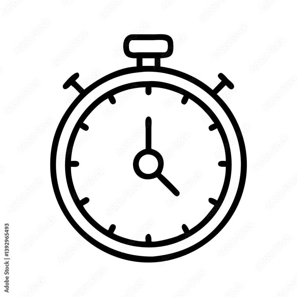 Interval timer icon on simple white background Interval timer icon on simple white background