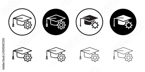 Engineering education icon vector logo set collection for web app ui