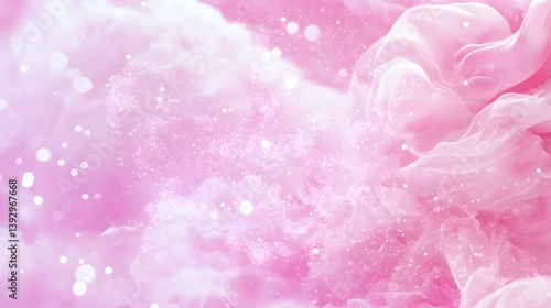 A pink background with a white cloud of smoke