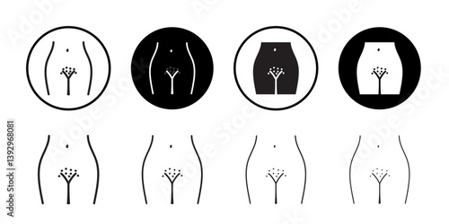 Genital rash icon vector logo set collection for web app ui