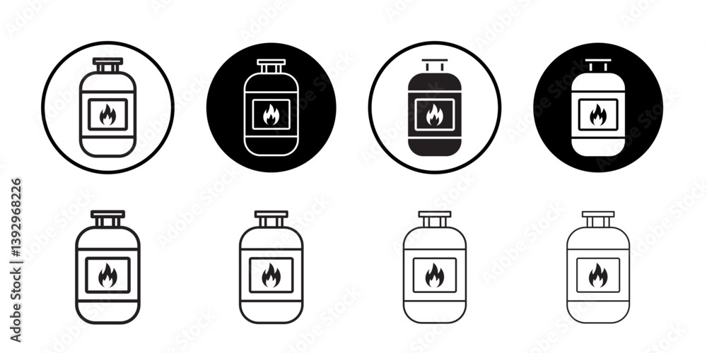 Gas cylinder icon vector logo set collection for web app ui Gas cylinder icon vector logo set collection for web app ui