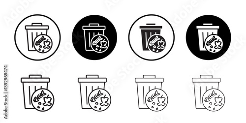 Leftovers Disposal icon vector logo set collection for web app ui
