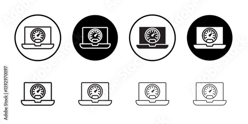 Network speed test icon vector logo set collection for web app ui