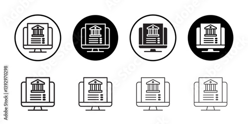 Official information online icon vector logo set collection for web app ui
