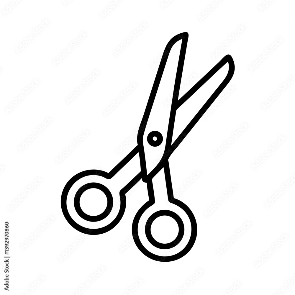 Fototapeta premium Scissors Icon for Creativity and Crafting Topics