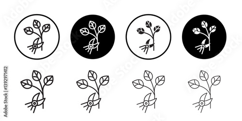 Pruning icon vector logo set collection for web app ui