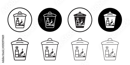 Quitting bad habits icon vector logo set collection for web app ui