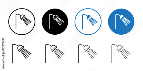Shower icon vector logo set collection for web app ui