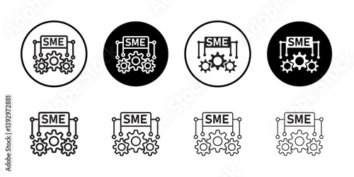 SME, small and medium enterprise icon vector logo set collection for web app ui