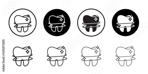 Teeth cleaning icon vector logo set collection for web app ui