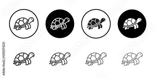 turtle icon vector logo set collection for web app ui