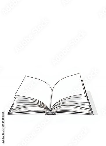 Open Book Illustration