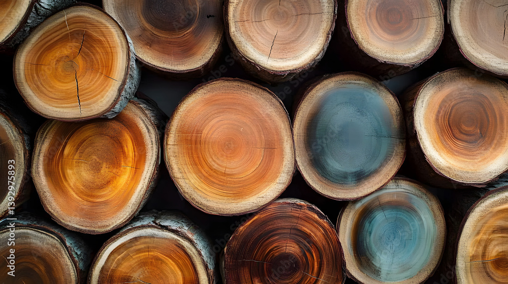 A collection of diverse wooden log slices grouped together reveals unique textures, colors, and rings, making it ideal for nature-inspired projects or eco-friendly themes. A collection of diverse wooden log slices grouped together reveals unique textures, colors, and rings, making it ideal for nature-inspired projects or eco-friendly themes.