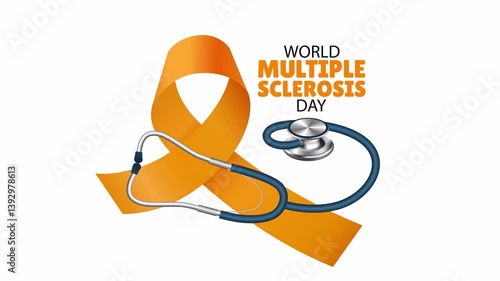 Multiple Sclerosis Awareness Day. Transparent background with alpha channel
