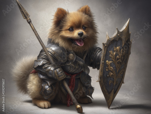 Pomeranian Dog Knight
