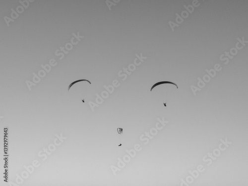 Hang Gliding Face In The Sky
