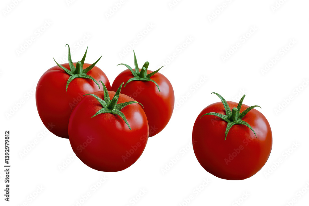 Fresh Red Tomatoes on a Wooden Table in a Bright Kitchen Setting On a Transparent Background Fresh Red Tomatoes on a Wooden Table in a Bright Kitchen Setting On a Transparent Background