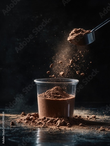 Obraz na płótnie Chocolate Drip in Cup w salonie
