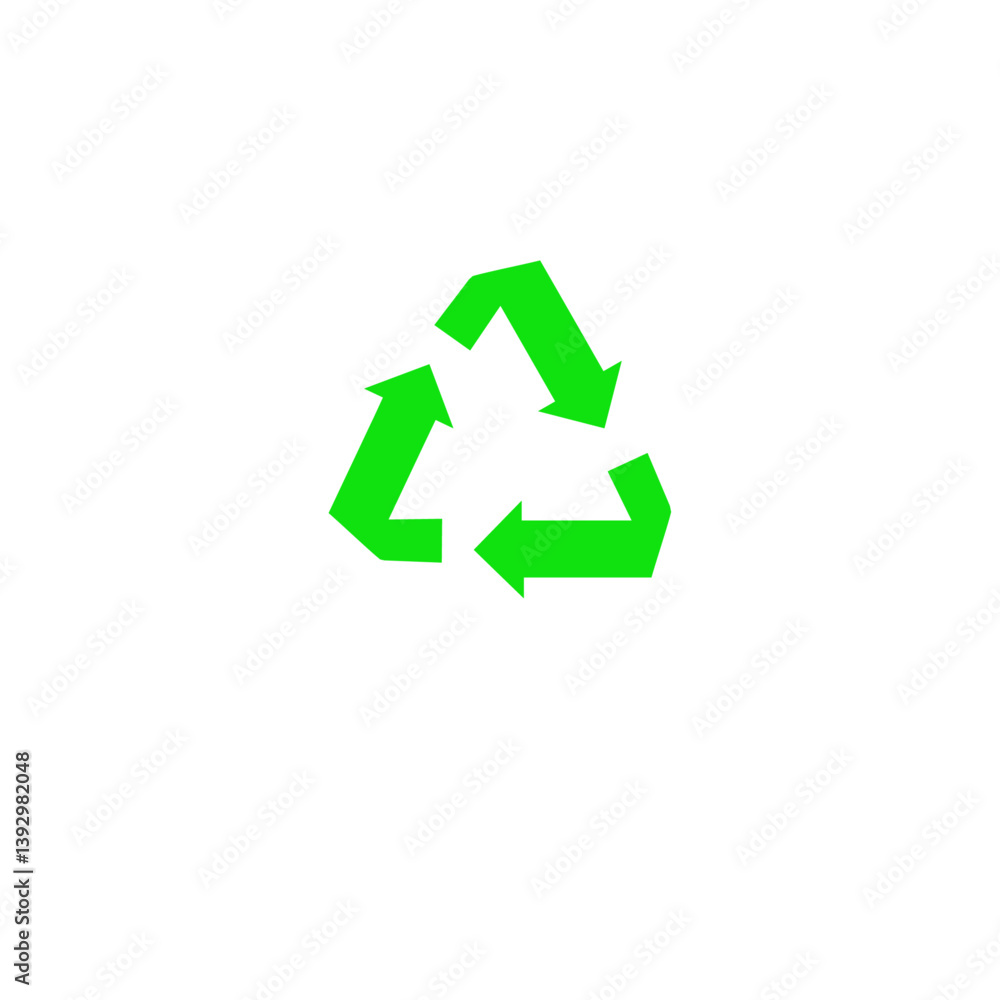Recycle icon flat vector design Recycle icon flat vector design