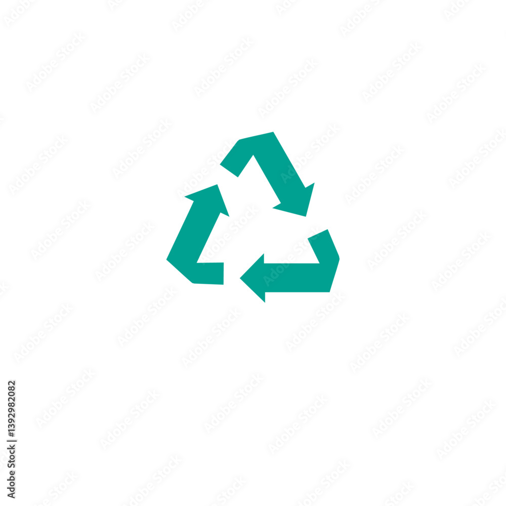 Recycle icon flat vector design Recycle icon flat vector design