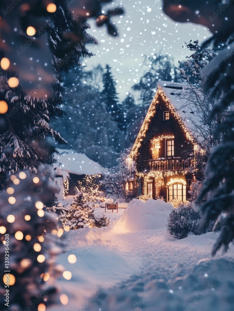House with Christmas Lights
