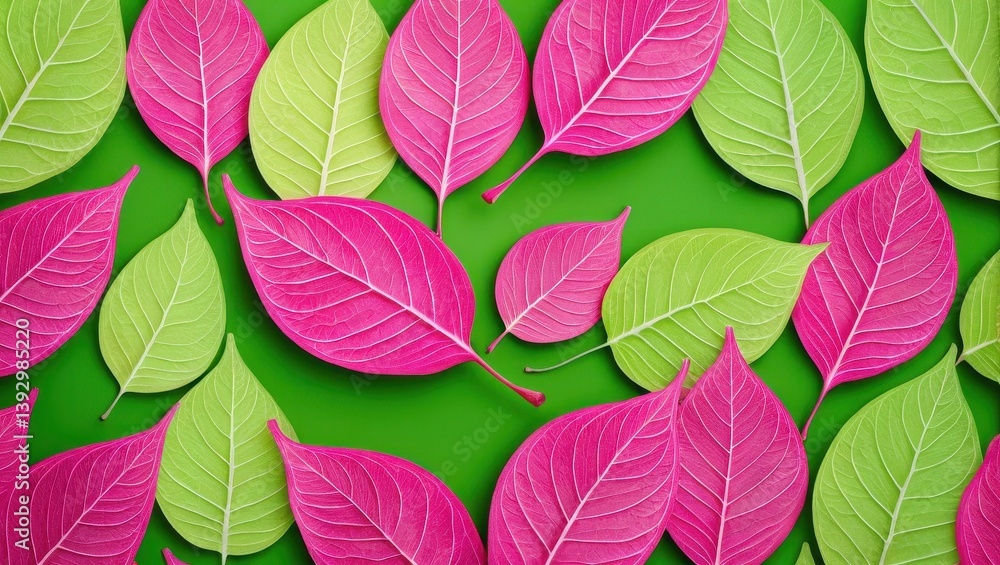 Obraz premium Vibrant leaves pattern