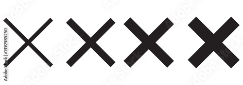 Close icon vector isolated on white background. Delete icon. remove, cancel, exit symbol