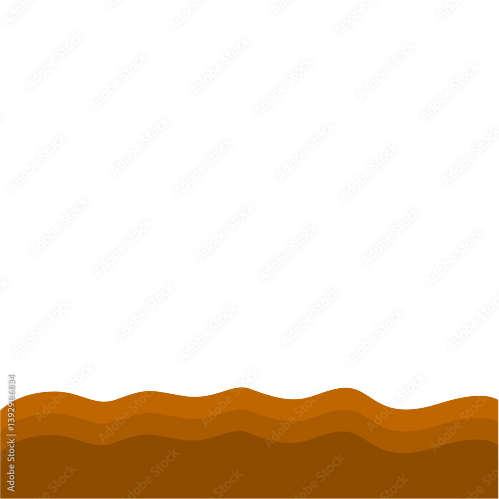 Obraz premium Flat Style Brown Soil Layer