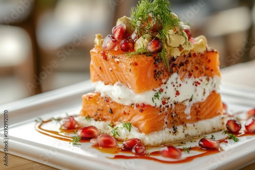 Obraz na płótnie White Plate Food Stack w salonie