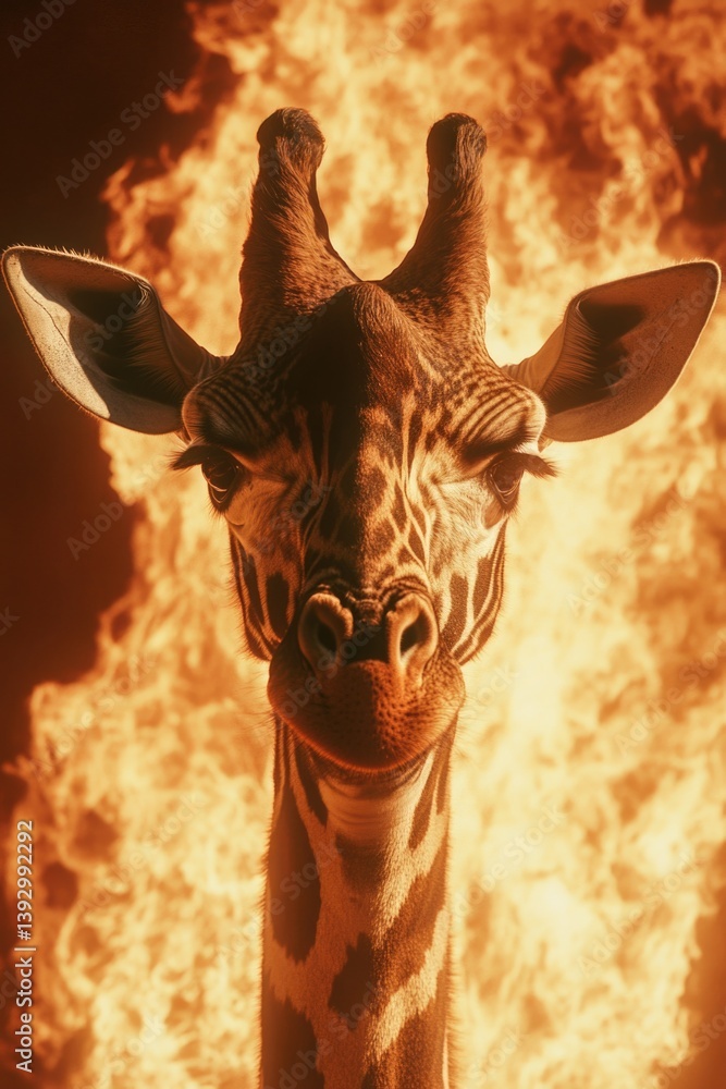 Giraffe at Fire