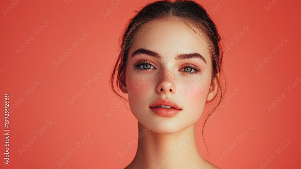 Woman with freckles