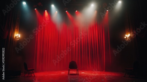 Obraz na płótnie Red Curtain Stage w salonie