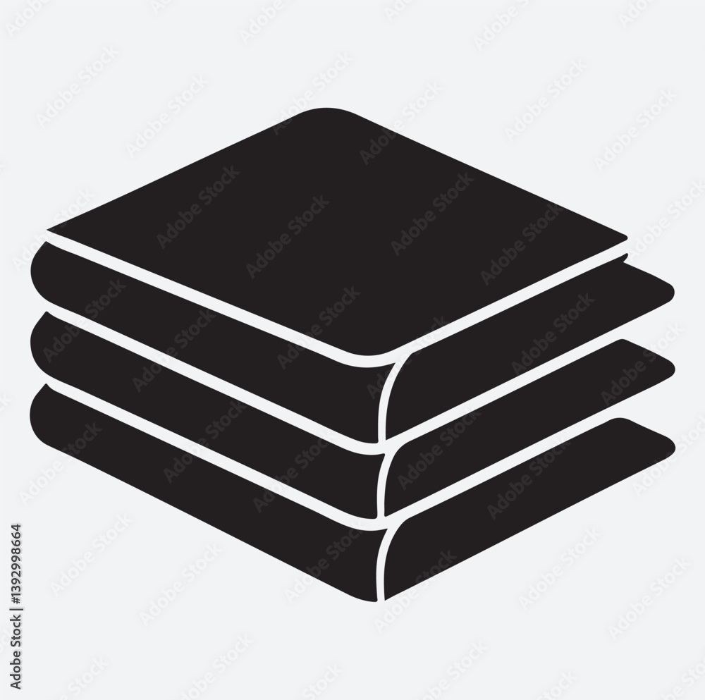 set of books silhouette vector art illustration, stack of books on black set of books silhouette vector art illustration, stack of books on black