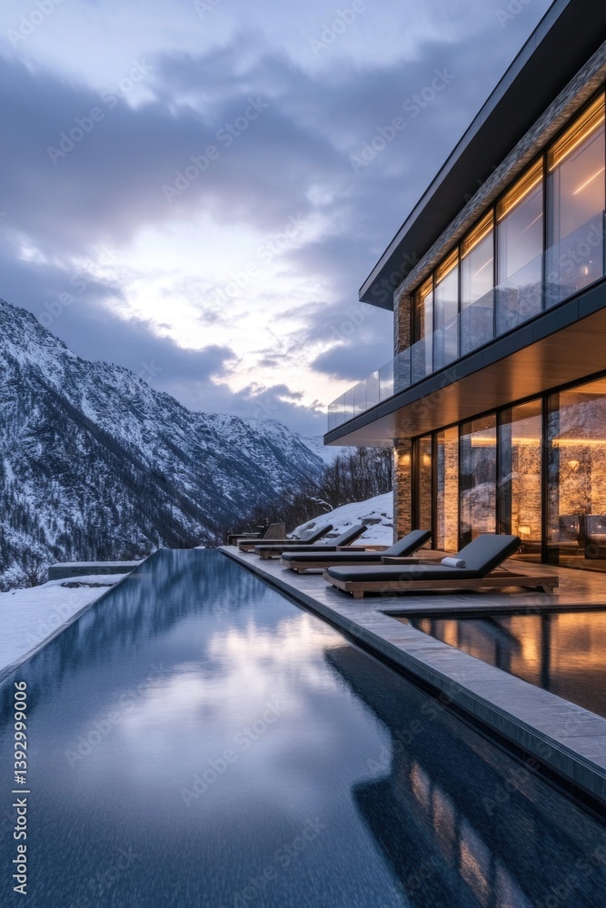 Mountain view swimming pool