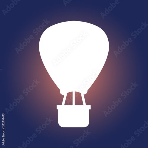 Air Balloon trendy icon respectable abstract vector illustration colorful artwork beautiful design