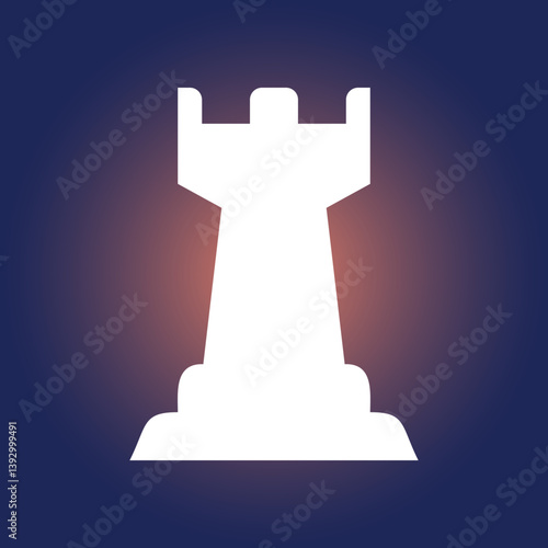 Chess trendy icon respectable abstract vector illustration colorful artwork beautiful design