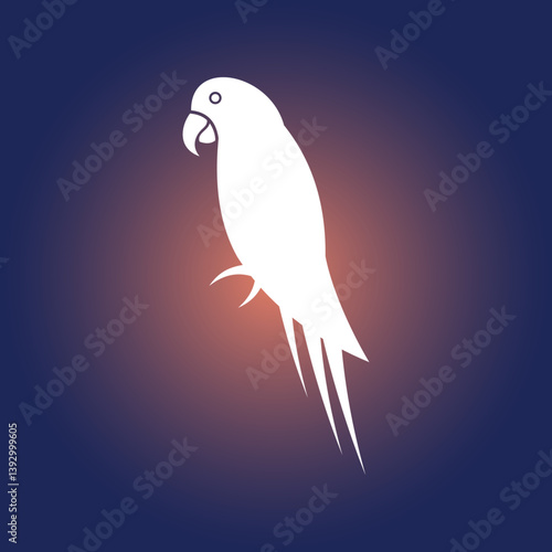 Pet Parrot trendy icon respectable abstract vector illustration colorful artwork beautiful design