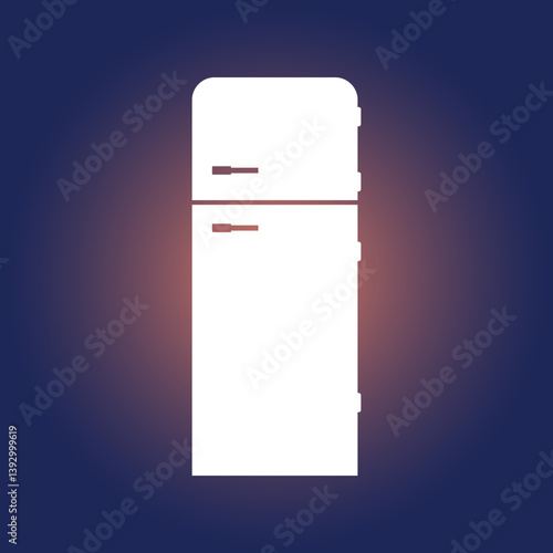 Refrigerator trendy icon respectable abstract vector illustration colorful artwork beautiful design