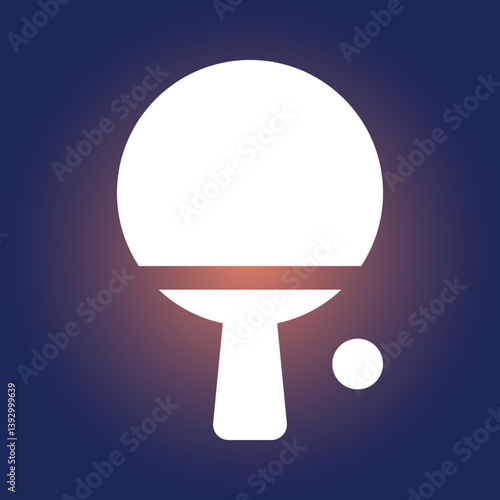 Pin pong trendy icon respectable abstract vector illustration colorful artwork beautiful design