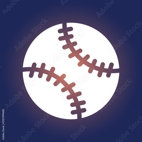 Soft ball trendy icon respectable abstract vector illustration colorful artwork beautiful design