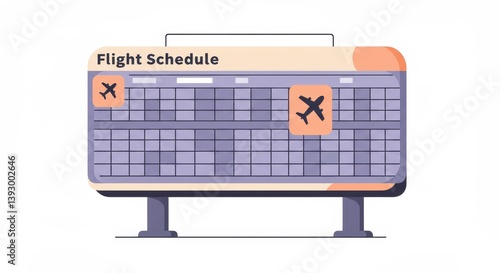 Minimalist airport flight schedule board design