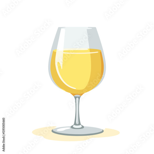 Wine glass with yellow liquid